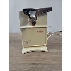 Vintage  Sunbeam Cream Power Pierce Can Opener Knife Sharpener Model‎  05311